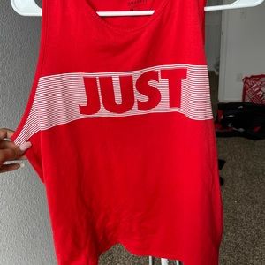 Red nike work out shirt
